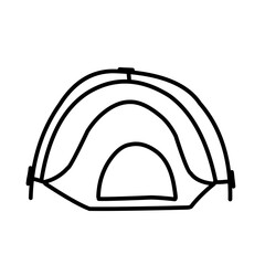 camping tent line icon