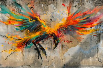 Vibrant Grit: A Symphony of Street Art Representing Urban Life