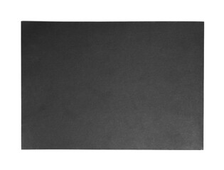 Black square paper isolated on a white background, used for layout design and collage concepts
