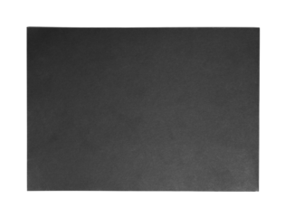 Black square paper isolated on a white background, used for layout design and collage concepts