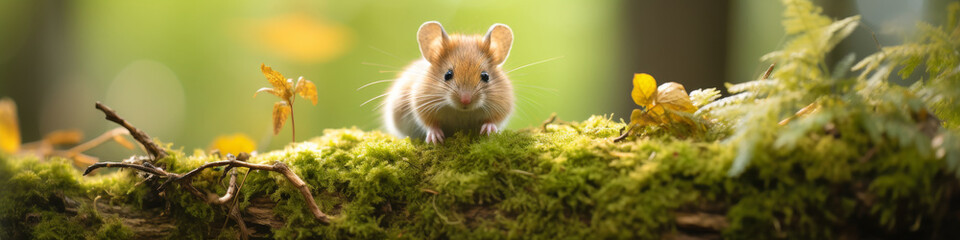 Cute Fluffy Tailed Rodent in Natural Forest Setting