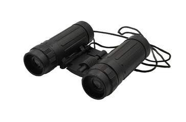 black light weight compact binoculars isolated on white in png format