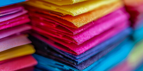 Ultra Close Up of a Stack of Colorful Post It Notes