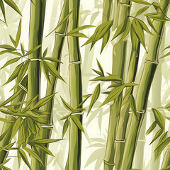 Bamboo digital art seamless pattern, the design for apply a variety of graphic works
