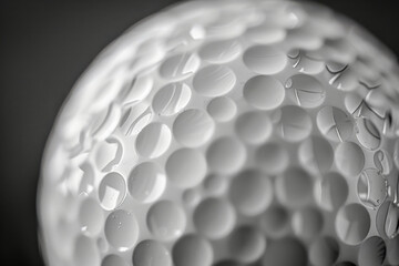 Close Up of Golf Ball Surface Highlighting the Dimpled Texture