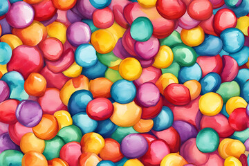 water color candy vibrant colors repeating pattern