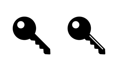 Key icon in generic style. Access keys concept