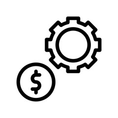 money management line icon