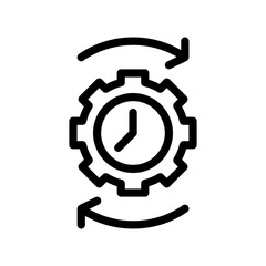 time management line icon