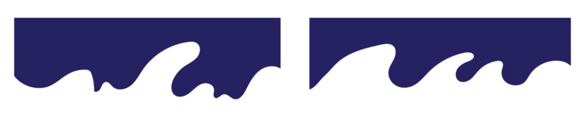 Fototapeta premium Header dividers collection with drops, waves and geometric shapes.