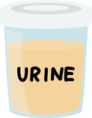 Urine in a bottle illustration