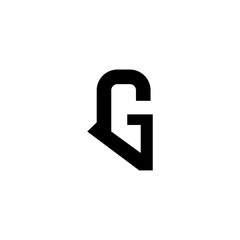 G letter in bold black line