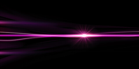 Vivid purple plasma laser beam in darkness