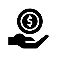 Fototapeta premium save money glyph icon