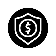 safe money glyph icon