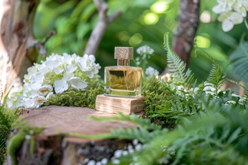 Feminine perfume in a visual palette vaporizes with glamour in the fragrance of scent, where the waft of layering meets the chic of olfactory design