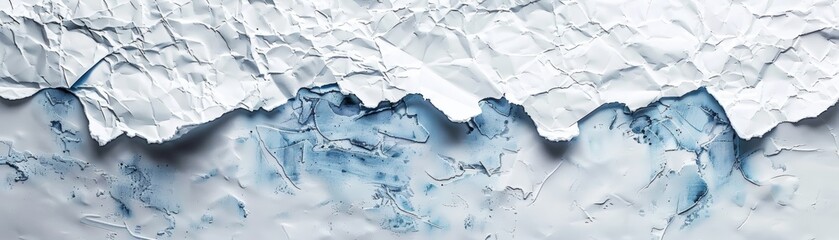 Obraz premium Blue and white cracked ice texture.