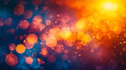 A blurred background with light and dark circles.