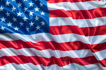 American flag against a cool lapis blue setting, celebrating Memorial Day.
