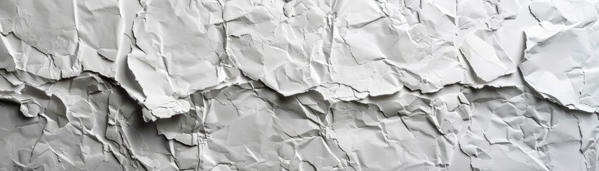 The image is a close-up of a crumpled piece of white paper. The paper is textured and has a rough surface. The image is well-lit and the colors are bright and vibrant.