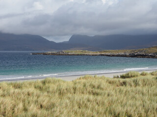 Luskentyre Beach or Luskentyre Sands. Isle of Harris. Outer Hebrides, Scotland. Luskentyre is one...