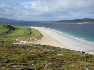Luskentyre Beach or Luskentyre Sands. Isle of Harris. Outer Hebrides, Scotland. Luskentyre is one...