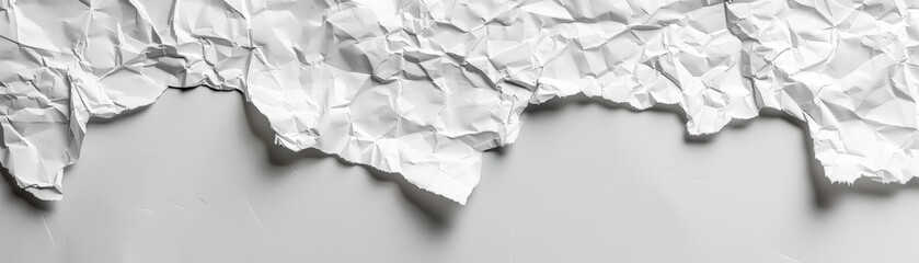 Obraz premium White crumpled paper texture background. Old grunge paper.