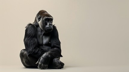 Fototapeta premium Endangered Species Day. Gorilla is an endangered animal