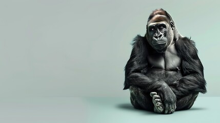 Endangered Species Day. Gorilla is an endangered animal