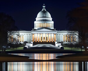 The United States Capitol building is a symbol of democracy and freedom - obrazy, fototapety, plakaty