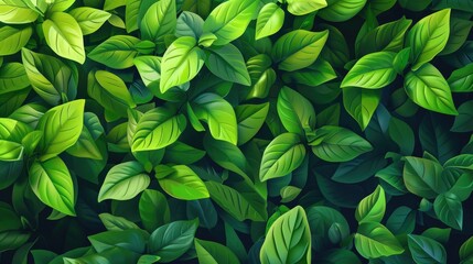 A background of juicy leaves. Dark green foliage, abstract background, natural texture. A place for the text.
