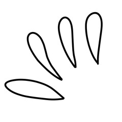 Doodle shine sunburst sparkle ray elements. Hand drawn pop surprise line. Vector ilustration