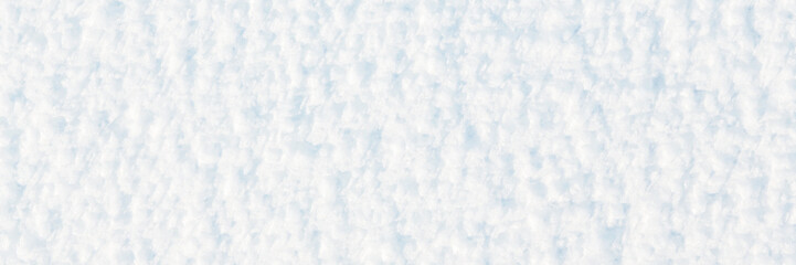 Natural snow texture. The surface of an icy snow crust. Snowy ground. Wide panoramic winter...