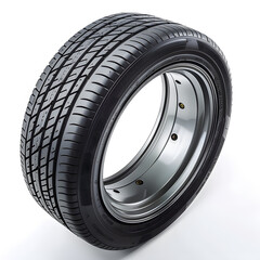 Car tire isolated on white background