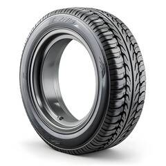 Obraz premium Car tire isolated on white background