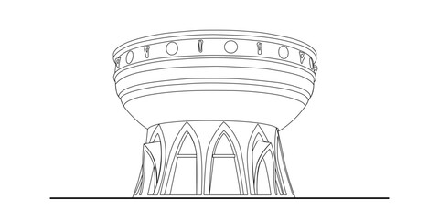 Silhouette of the Wedding Palace Bowl Kazan city