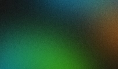 black green orange , grainy noise grungy spray texture color gradient rough abstract retro vibe background shine bright light and glow , template empty space