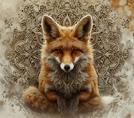 Portrait of fox animal for atmospheric as gothic 