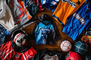 A dynamic shot of personalized sports gear