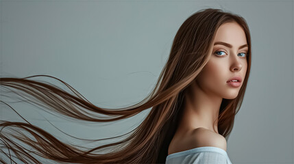 portrait of a woman with long hair