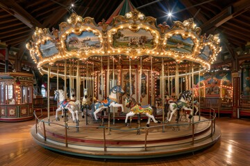 Obraz premium Vintage-style carousel