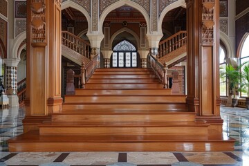 minbar at the front mosque