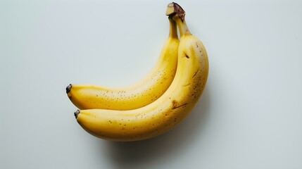 Close up of a fresh Banana on a white Background