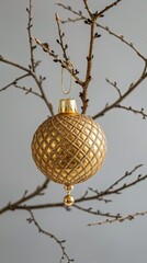 Obraz premium Elegance in Celebration: Decorative Christmas Ornament Balls