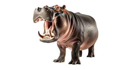 Fototapeta premium Hippopotamus with Open Mouth