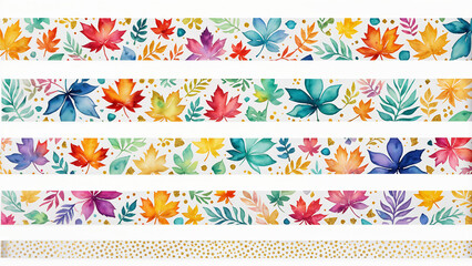 Washi tape leaf pattern