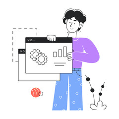 Modern doodle mini illustration of webinar planning 