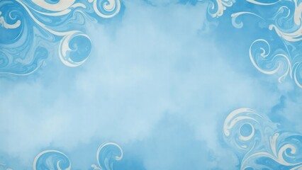 Blue vintage marbled textured background