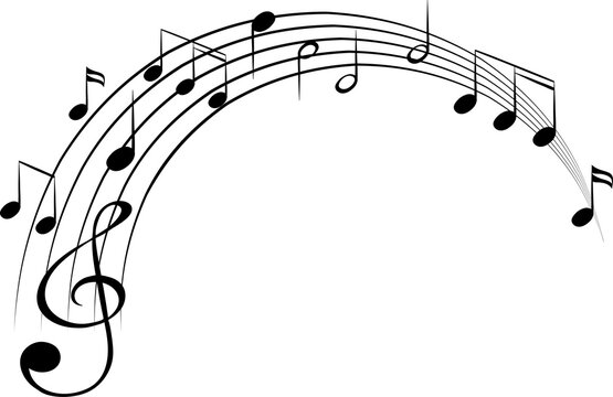 recommend clip art: Music note waves icon song, melody or tune line or flat vector isolated on transparent background. Musical key trendy style symbol design element logo template for musical apps and website
