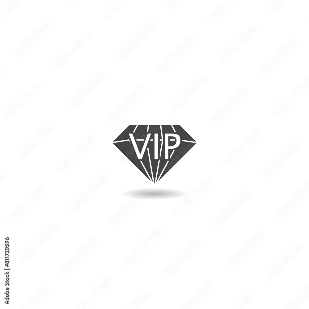 Canvas Prints VIP diamond icon with shadow